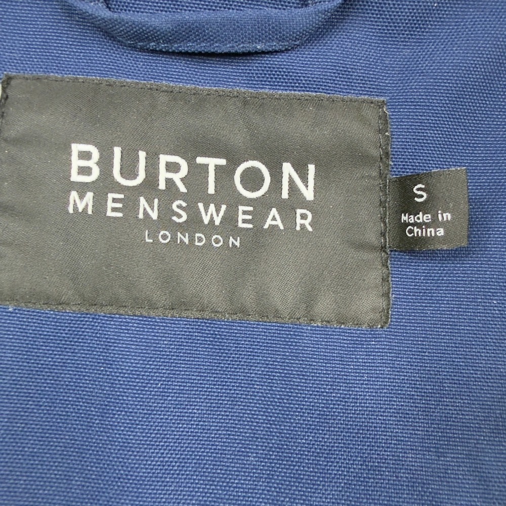 Burton Menswear London Harrington Jacket Navy Blue Bomber Small - Picture 2 of 9